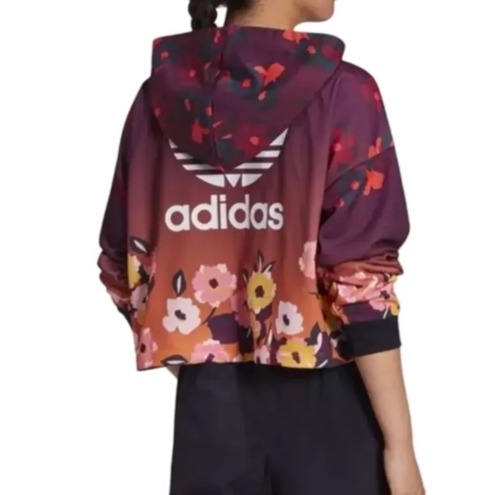 Adidas x Her Studio London Floral Gradient Athleisure Sporty Chic Hoodie Size XS